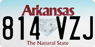 AR license plate 814VZJ