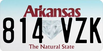 AR license plate 814VZK