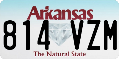 AR license plate 814VZM