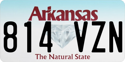 AR license plate 814VZN