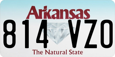 AR license plate 814VZO