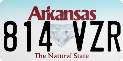 AR license plate 814VZR
