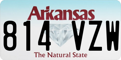 AR license plate 814VZW