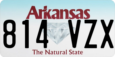 AR license plate 814VZX