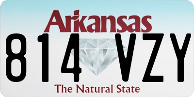 AR license plate 814VZY