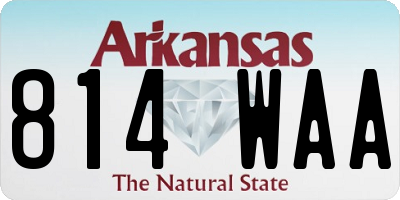 AR license plate 814WAA
