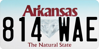 AR license plate 814WAE