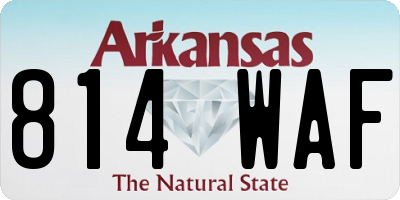 AR license plate 814WAF