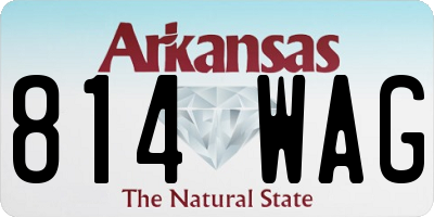 AR license plate 814WAG