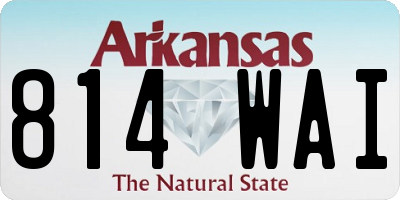 AR license plate 814WAI