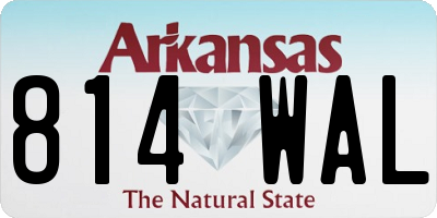 AR license plate 814WAL