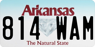 AR license plate 814WAM