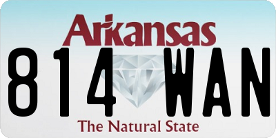 AR license plate 814WAN