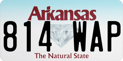 AR license plate 814WAP