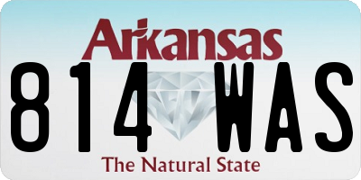 AR license plate 814WAS