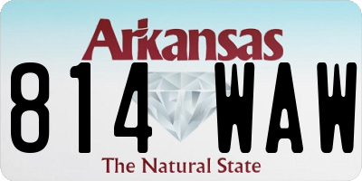 AR license plate 814WAW