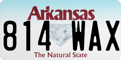 AR license plate 814WAX