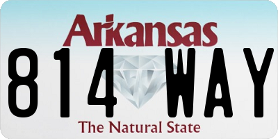 AR license plate 814WAY
