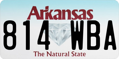 AR license plate 814WBA