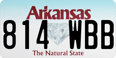 AR license plate 814WBB