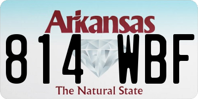 AR license plate 814WBF