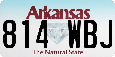 AR license plate 814WBJ