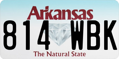 AR license plate 814WBK