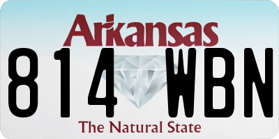 AR license plate 814WBN
