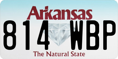 AR license plate 814WBP