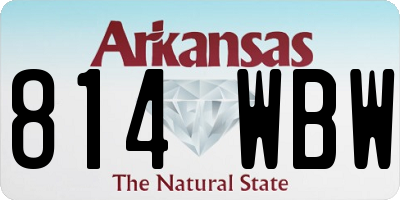 AR license plate 814WBW