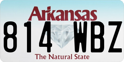 AR license plate 814WBZ