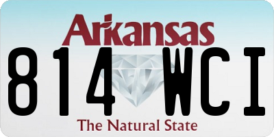 AR license plate 814WCI