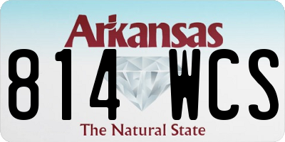 AR license plate 814WCS