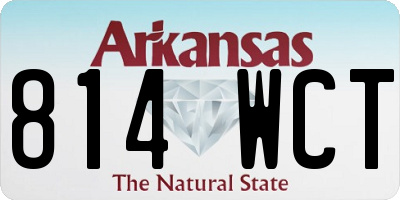 AR license plate 814WCT