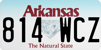 AR license plate 814WCZ
