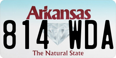 AR license plate 814WDA
