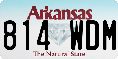 AR license plate 814WDM