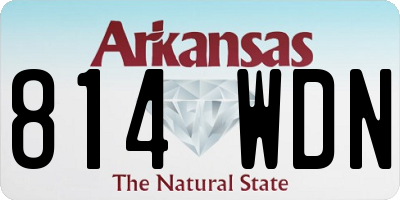 AR license plate 814WDN