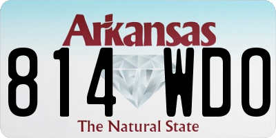 AR license plate 814WDO