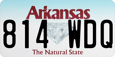 AR license plate 814WDQ
