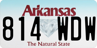AR license plate 814WDW