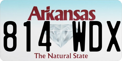 AR license plate 814WDX