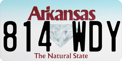 AR license plate 814WDY