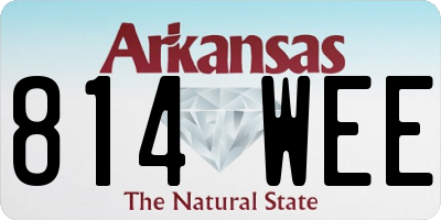 AR license plate 814WEE