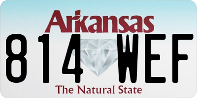 AR license plate 814WEF