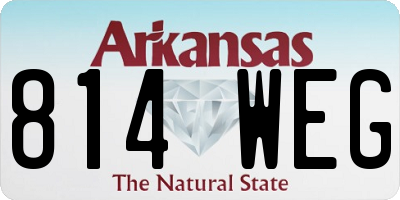 AR license plate 814WEG