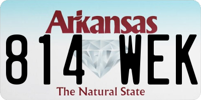 AR license plate 814WEK