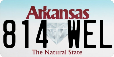 AR license plate 814WEL