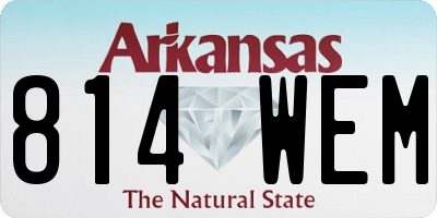AR license plate 814WEM