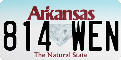 AR license plate 814WEN